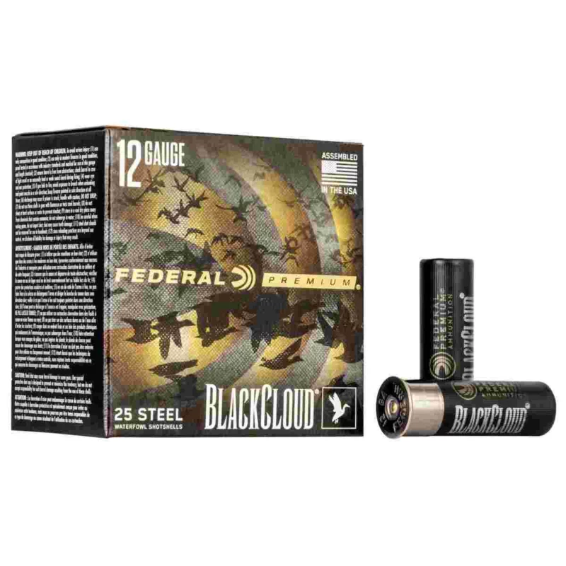 Federal Black Cloud FS 12GA 3in 1-1/4oz #3 Steel shotshells 25rd box