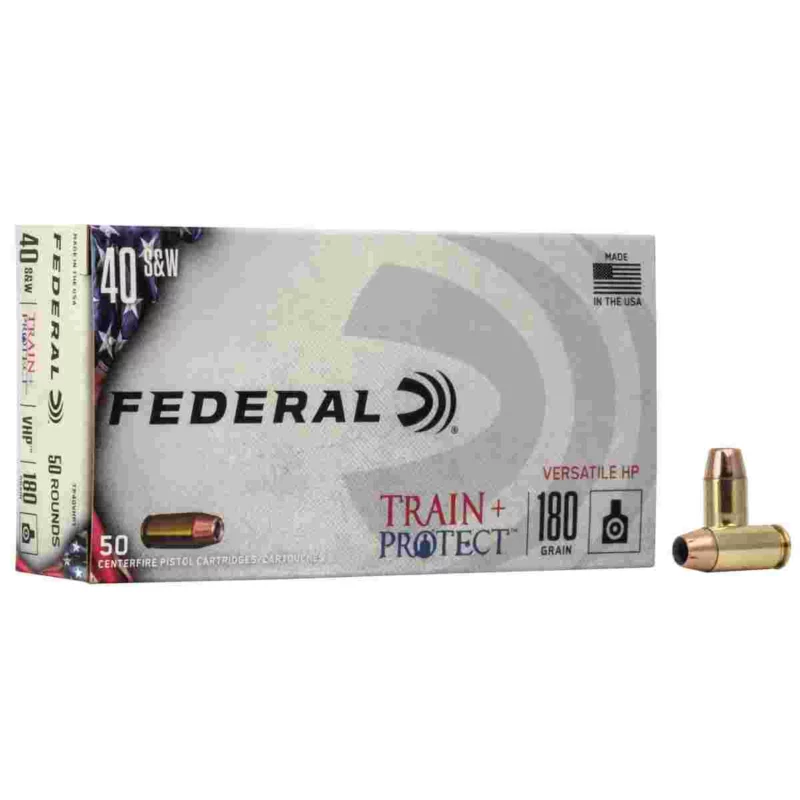 Federal Train + Protect .40 S&W 180gr VHP 50-round box