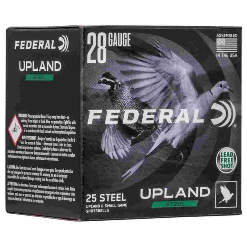 Federal Upland Steel 28 Ga 2.75 In 5/8oz #6 25rd eral Upland Steel 28 Ga 2.75 In 5/8oz #6 25rd Ammo