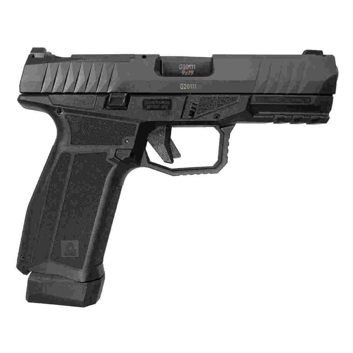 AREX Delta M Gen2 9mm 4-inch optic-ready pistol with black nitride slide and black frame