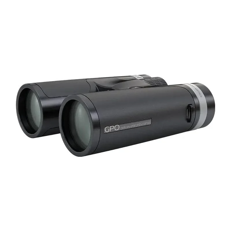 GPO Passion SD 10x42 Binoculars Black/Silver front view
