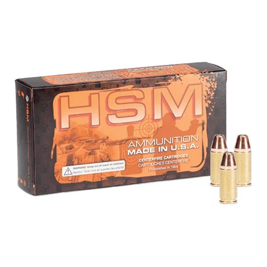 HSM .32 H&R 100gr JHP self-defense handgun ammunition box, 50 rounds