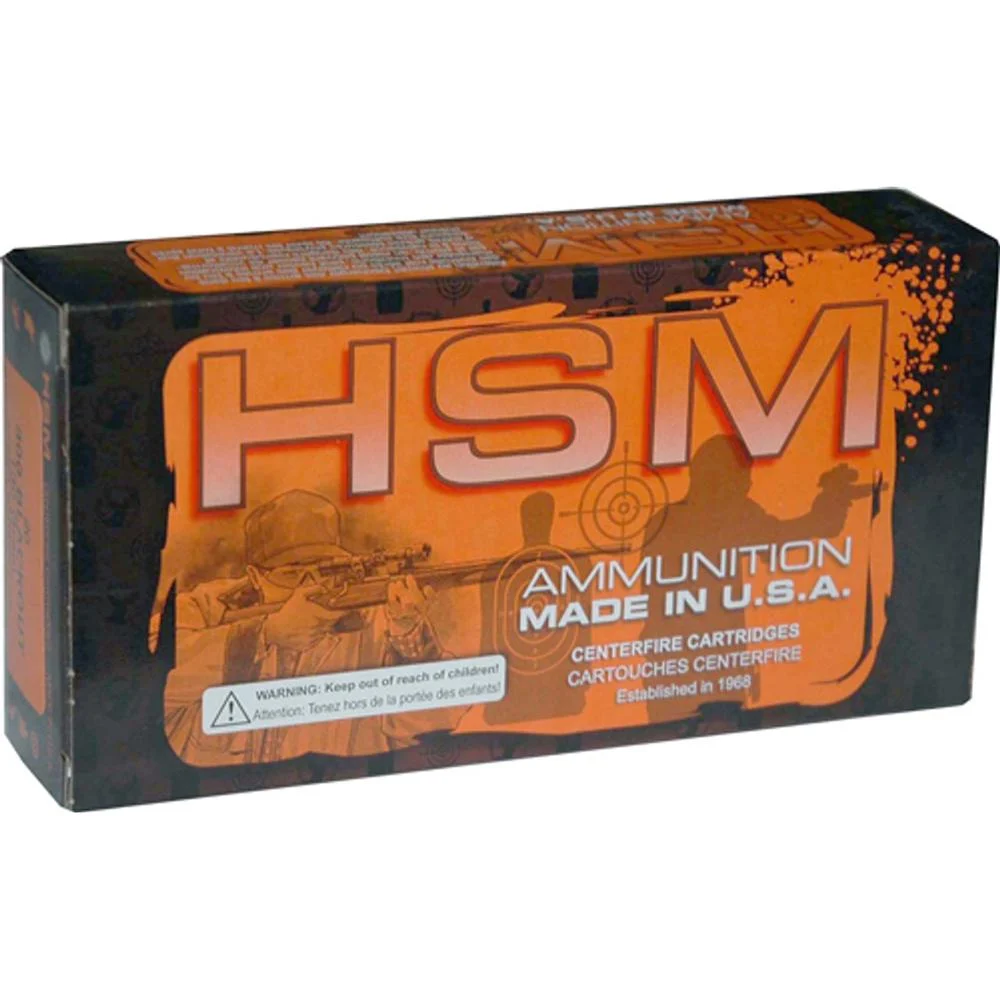 HSM Classics .50 AE 300 gr HP handgun ammunition box and cartridges