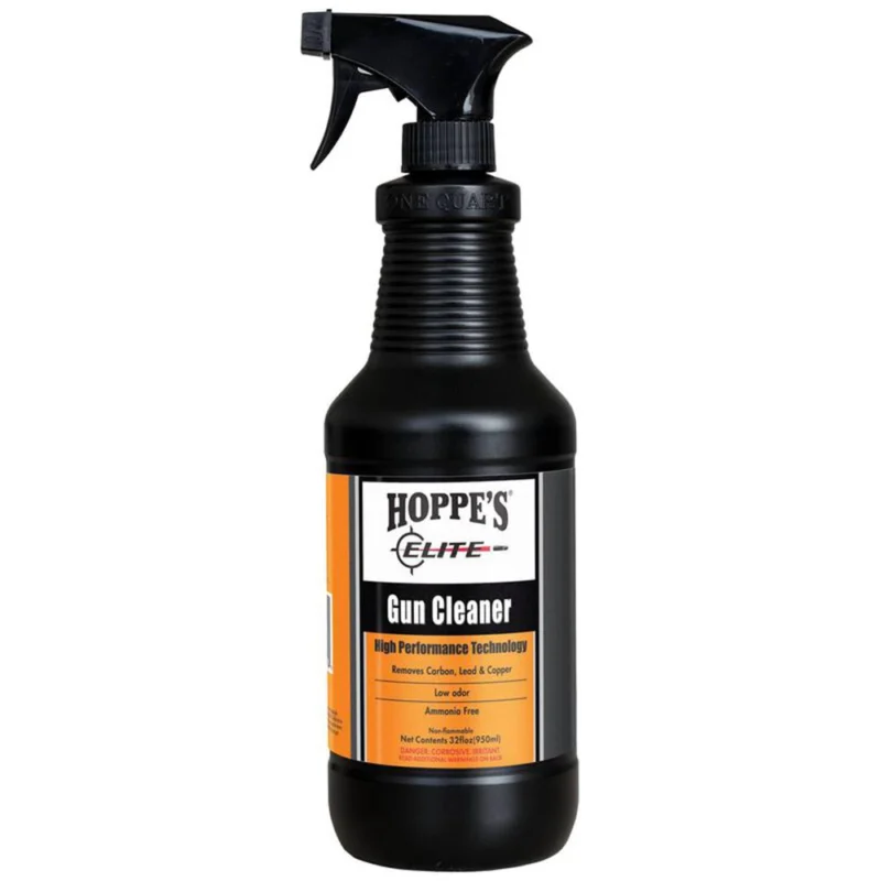 Hoppe's Elite Gun Cleaner 32 oz spray bottle with label
