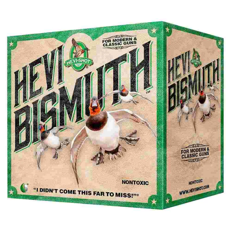 HEVI-Shot HEVI-Bismuth 12ga 2.75in 1-1/4oz #4 shotshell box