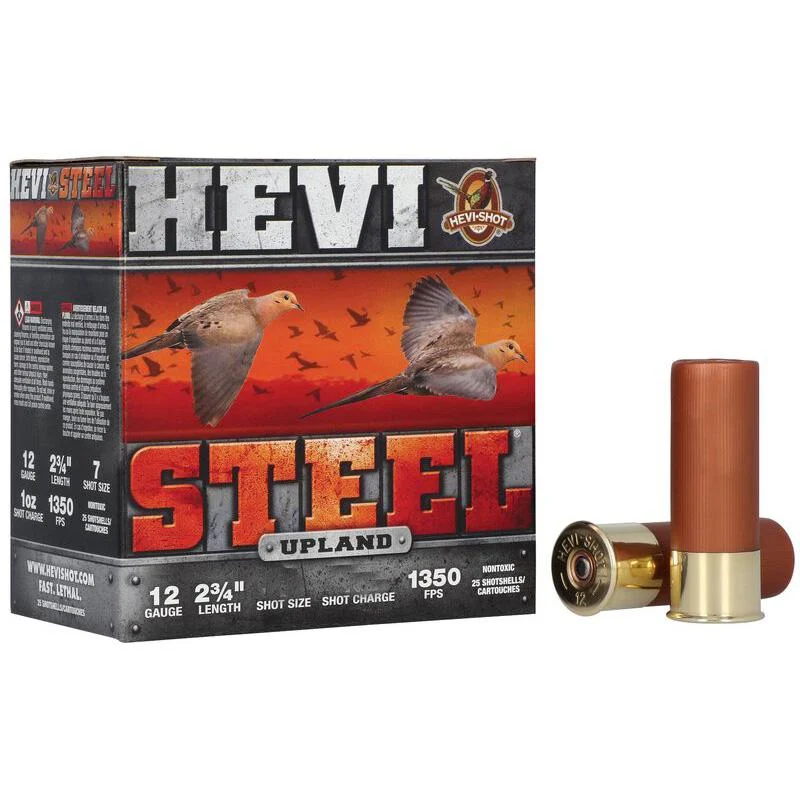 HEVI-Shot Hevi-Steel Upland 12ga 2-3/4in #5 1-1/8oz 25-count shotshells
