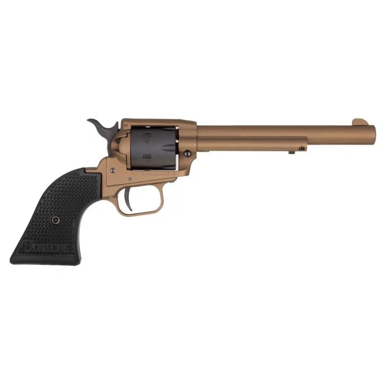 Heritage Rough Rider RR22A6 .22 LR Burnt Bronze Cerakote revolver with black polymer grips