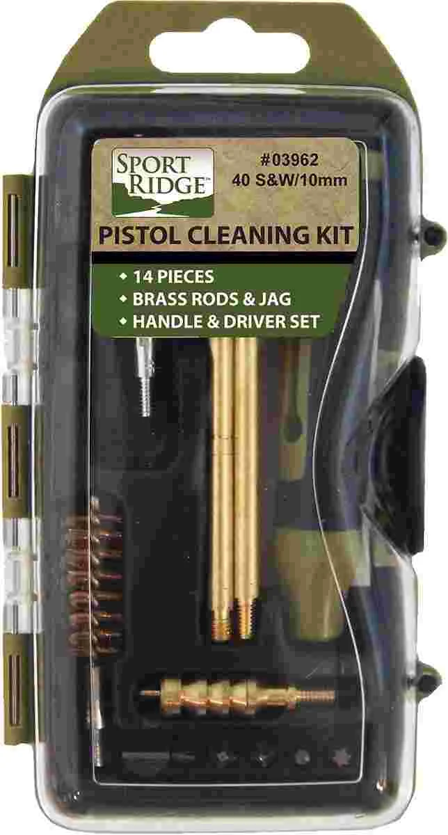 Tac Shield Sport Ridge 14-piece pistol cleaning kit for .40 Cal/10mm in hard carrying case