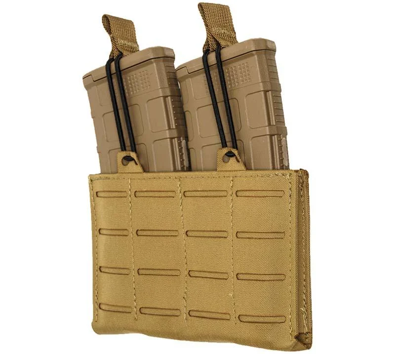 Tac Shield RZR MOLLE Double Rifle Magazine Pouch Coyote Brown