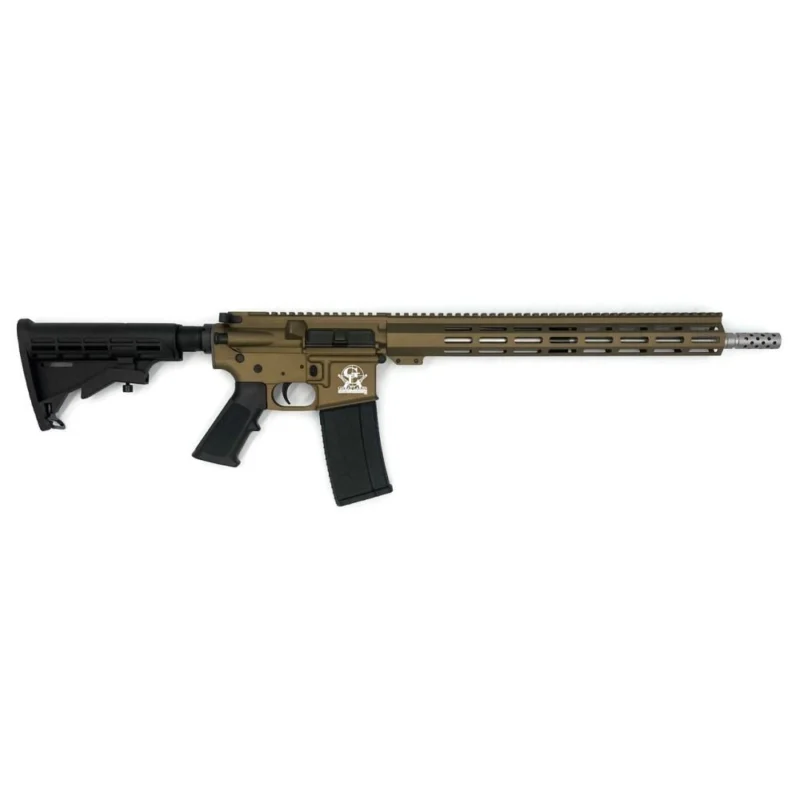 10 Ring Marketing GLFA .223 Wylde rifle, 16 inch bronze Cerakote, 10-round magazine