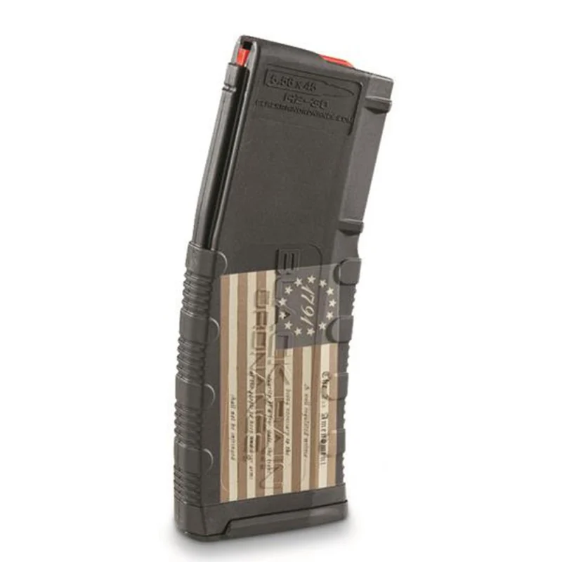 Black Rain Ordnance 30-round 1791 American Flag laser-engraved AR-15 magazine 5.56x45 NATO