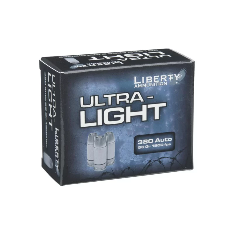 Liberty Ammunition Ultra-Light Civil Defense .380 ACP 50gr box, 20 rounds
