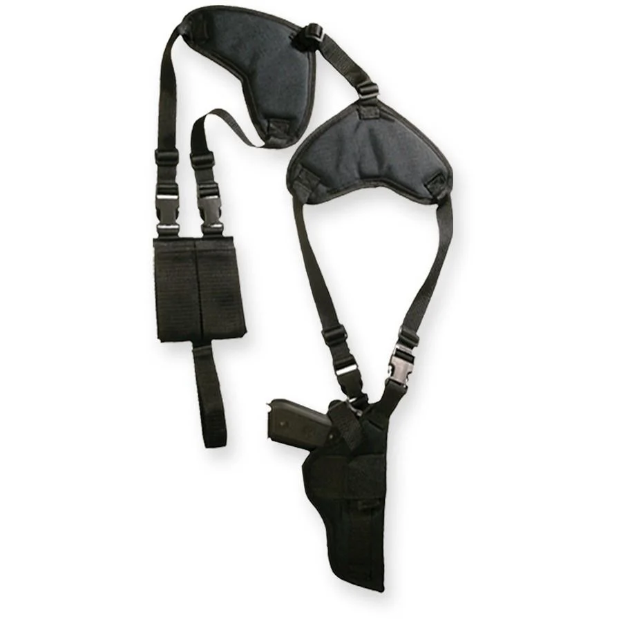 Bulldog Deluxe horizontal shoulder holster for medium revolvers 2-2.5" barrel, black