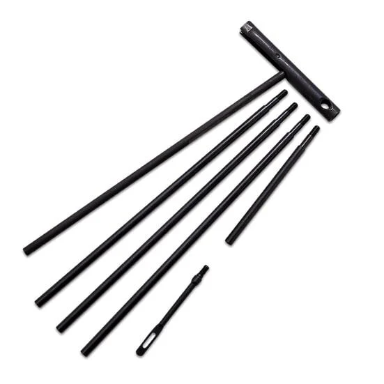 Kleen-Bore multi-section steel cleaning rod for .22-.45 cal with vinyl pouch and accessories