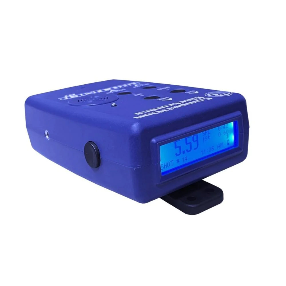 Competition Electronics ProTimer BT Bluetooth shot timer in blue, front view