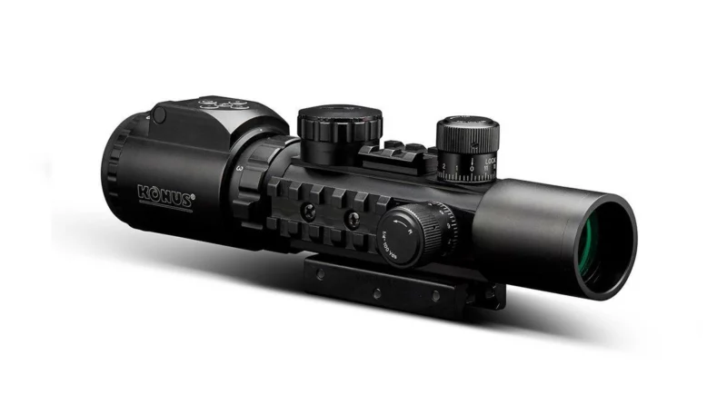 KonusPro AS34 2-6x28mm 34mm tube rifle scope matte black dual illuminated Mil-Dot