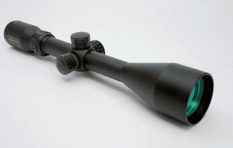 Konus KonusPro 3-9x50mm matte black rifle scope with illuminated 30/30 reticle