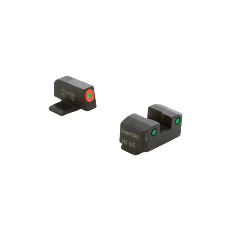 Ameriglo Trooper tritium handgun sight set for Springfield XD, green rear and orange front