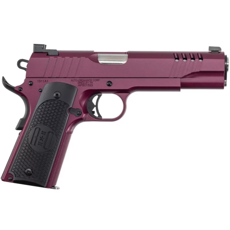 Auto-Ordnance 1911 5-inch Black Cherry Cerakote .45 ACP 7-round pistol