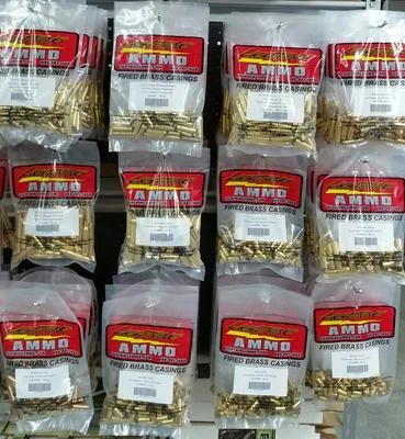 Lightning Ammo cleaned and polished .38 Spl brass casings in a 100-count bag