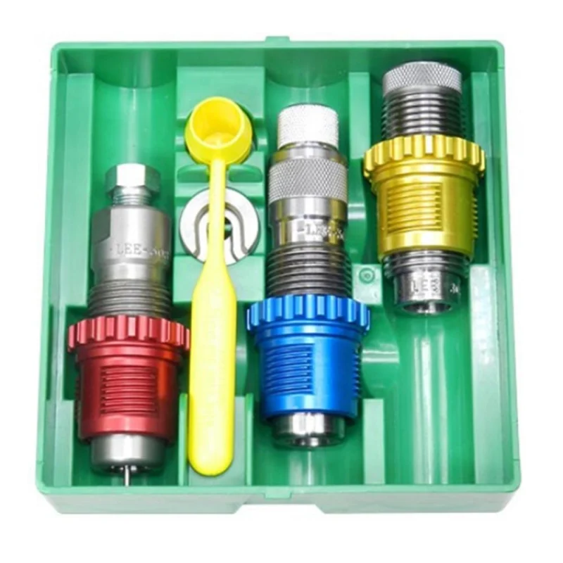 Lee Pacesetter Breech Lock 3-Die Set for .30-30 Win with colored spline drive breech bushings