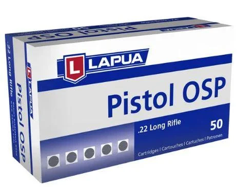 Lapua .22 LR Pistol OSP ammunition box, 50 rounds