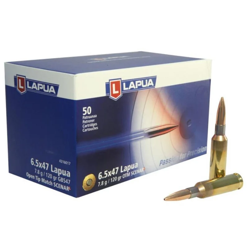 Lapua Scenar-L OTM 6.5x47 120 gr rifle ammunition box, 50 rounds