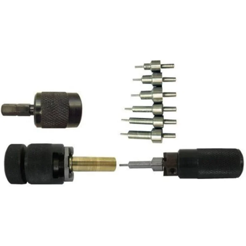 Lyman E-ZEE Trim Handgun Set with six pilots for 9mm .38 Spl .357 .40 S&W .44 Mag .45 ACP