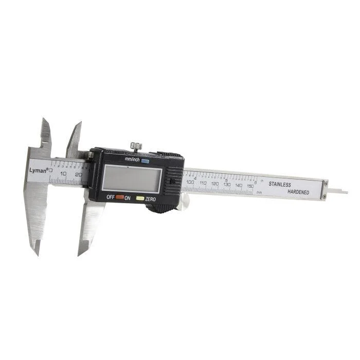 Lyman electronic stainless steel digital caliper with storage case, 0-6 inch range and 0.001 inch accuracy