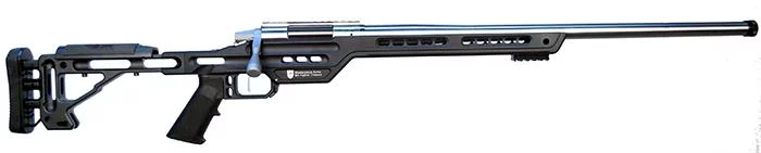MasterPiece Arms PMR 6.5 Creedmoor bolt-action rifle in black with MPA BA Hybrid chassis