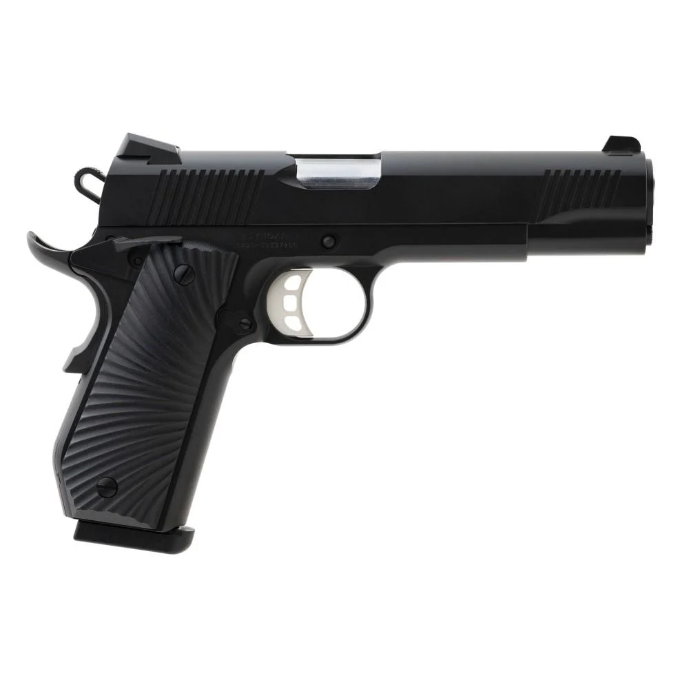 Tisas 1911 Duty .45 ACP 5-inch Bobtail pistol in Black Cerakote with G10 grips