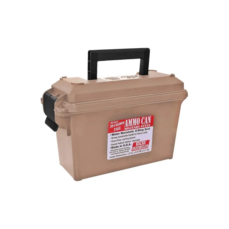 MTM .30 Cal tall ammo can in Dark Earth, 15 lb capacity