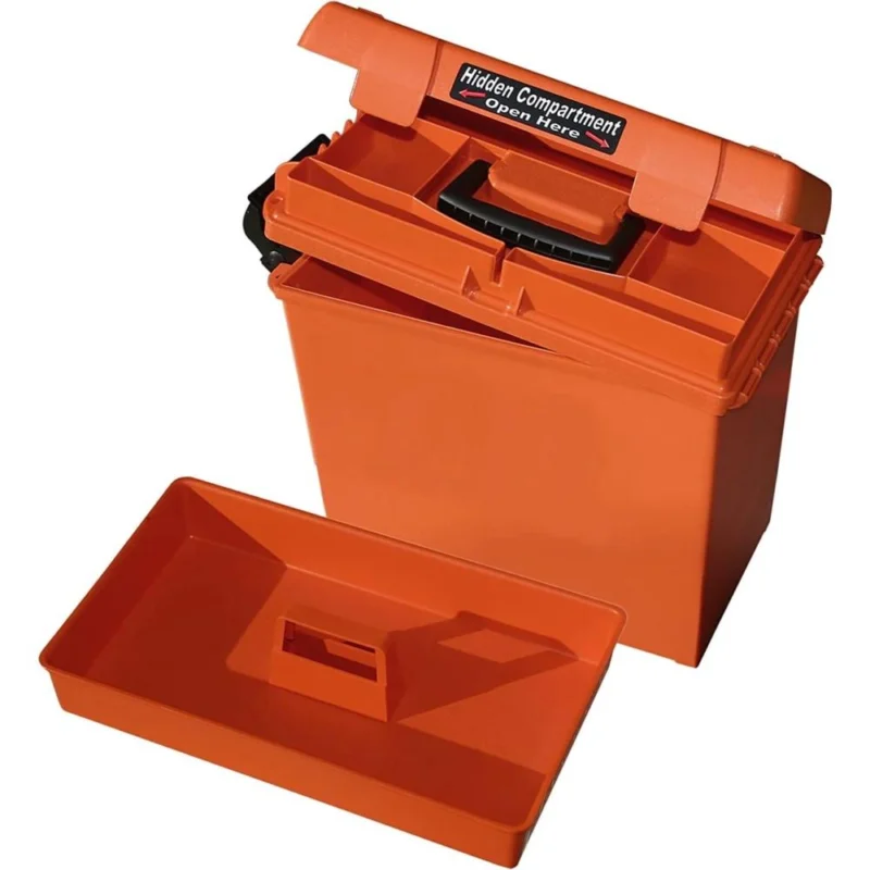 MTM Sportsmen's Plus Utility Dry Box orange, O-ring sealed storage case 15 x 8.8 x 9.4 in