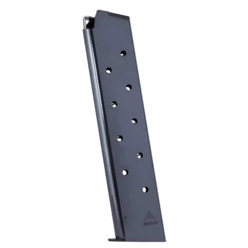 Mec-Gar blued 11-round 1911 magazine for .45 ACP with welded butt-plate