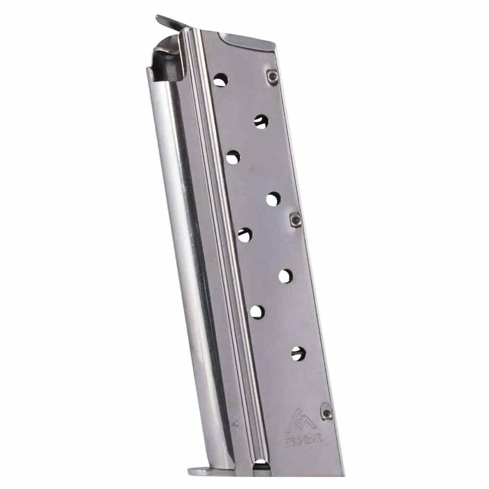 MEC-GAR 1911 9mm Luger 9-round HT Nickel handgun magazine