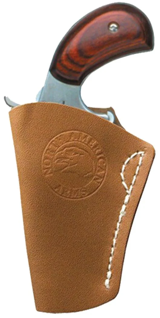 North American Arms inside-the-pants brown leather holster right hand metal clip fits 22 LR