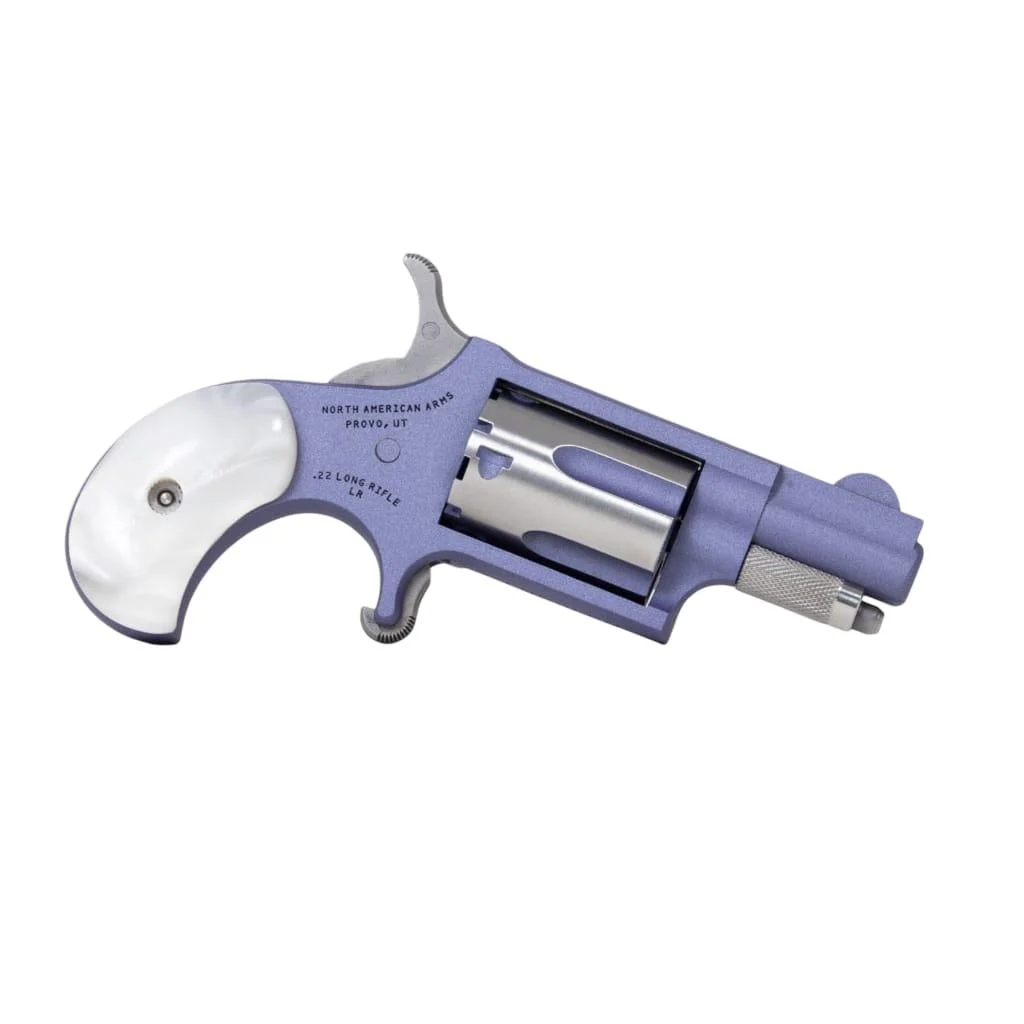 North American Arms NAA 22LR Orchid mini revolver .22 LR with white pearl grip