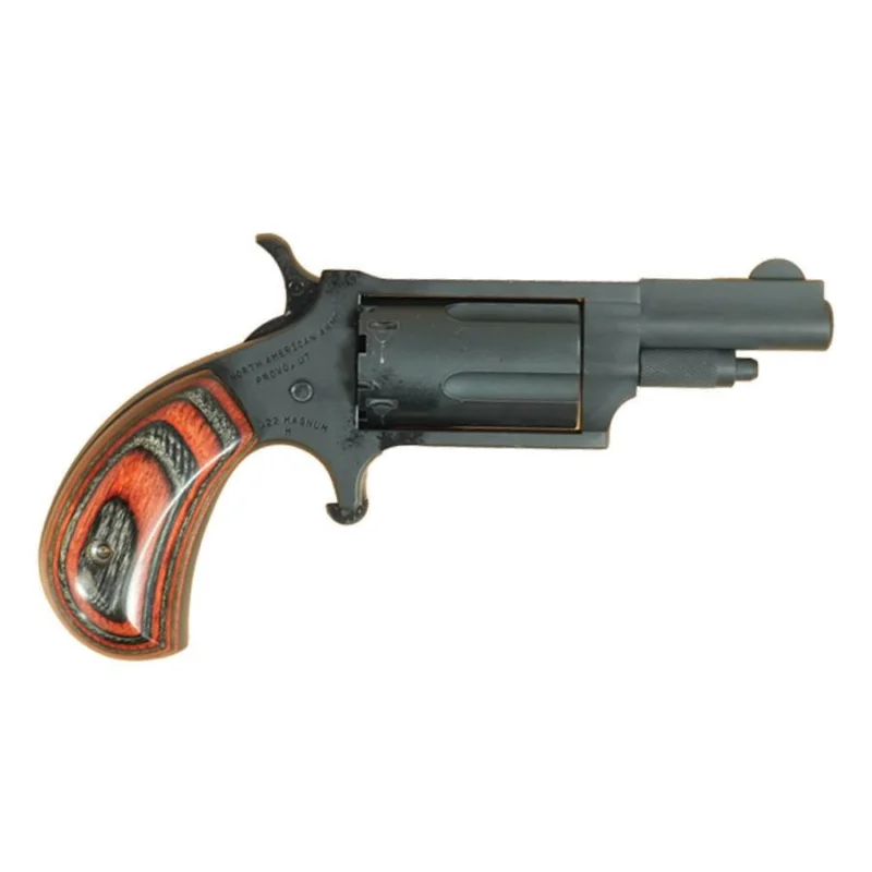 North American Arms 22M Mini Revolver .22 Magnum grey Cerakote with red and black grips