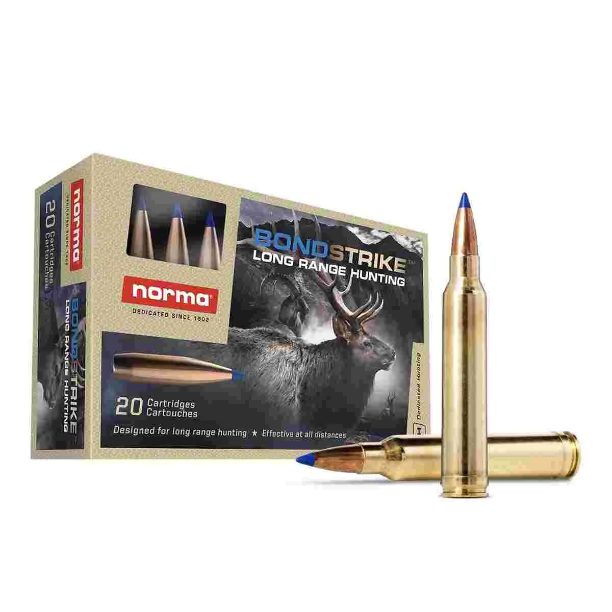 Norma BondStrike 7mm Rem Mag 165gr bonded polymer tip ammunition box
