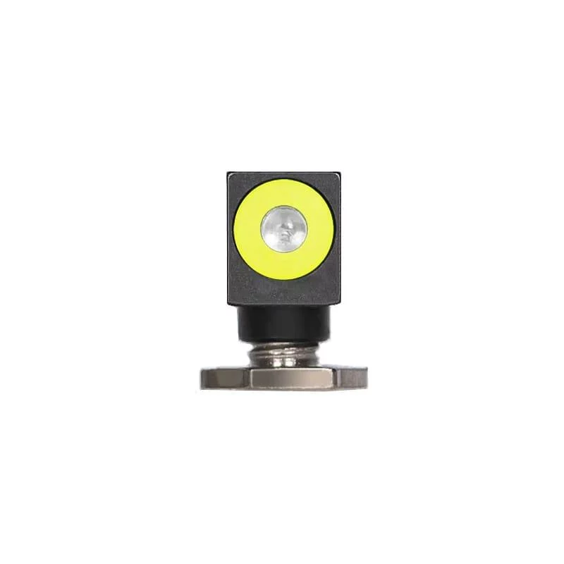 Night Fision tritium yellow front sight for Glock, CNC machined steel with black nitride finish