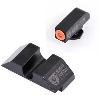 Night Fision Perfect Dot tritium night sights orange front black blank rear for Glock