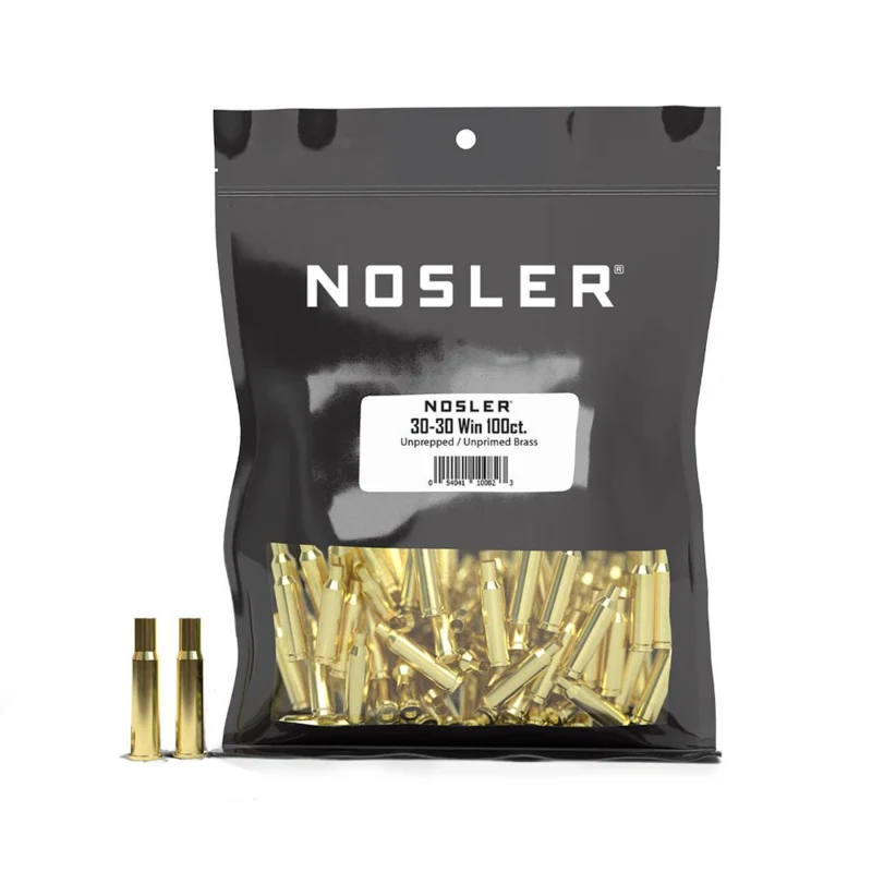 Nosler unprimed unprepped brass rifle cartridge cases 30-30 WIN 100ct bulk