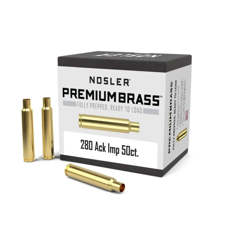 Nosler 10175 Premium Unprimed Brass 280 Ackley Improved 50-count box