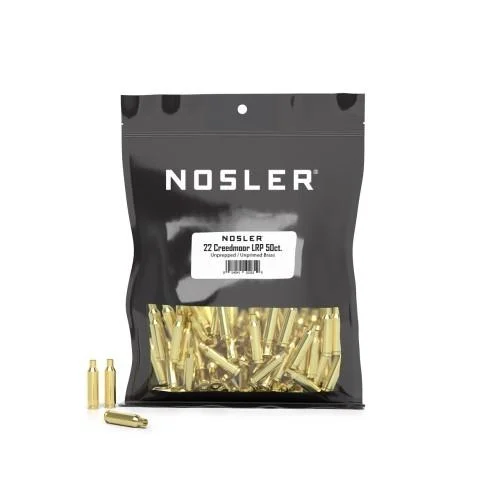Nosler 22 Creedmoor unprimed bulk brass 50-count bag