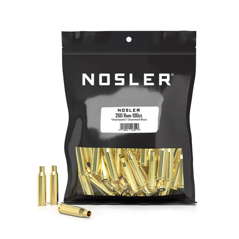 Nosler .260 Rem unprimed unprepped brass 100ct bulk product image