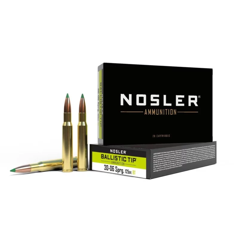 Box of Nosler Ballistic Tip .30-06 Springfield 125 gr ammunition, 20 rounds