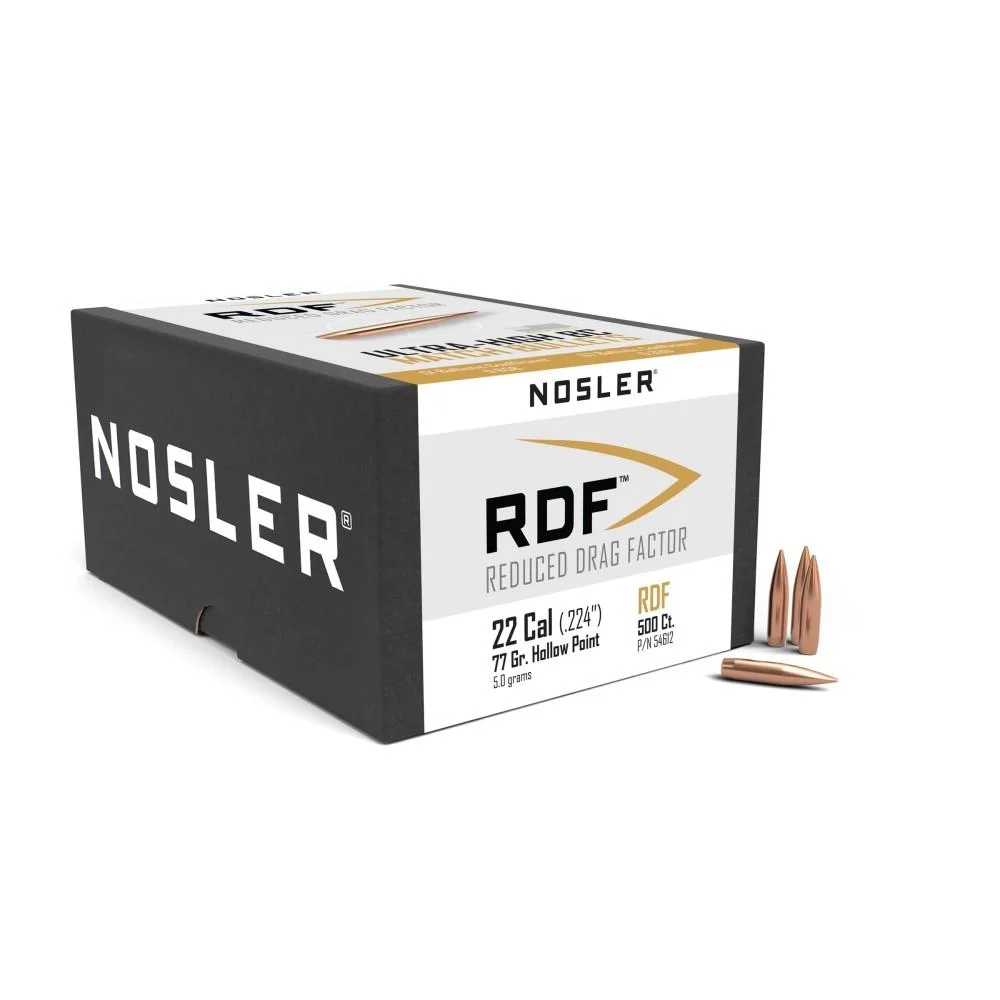 Nosler RDF 22 85 HPBT bullets 500-count box