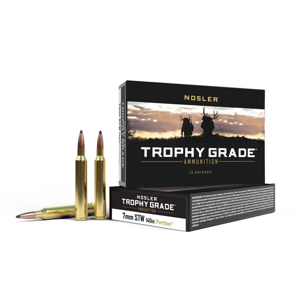 ler Partition Trophy Grade Rifle Ammunition 7mm STW 140 Gr PSP 3300 Fps 20/ct Ammo