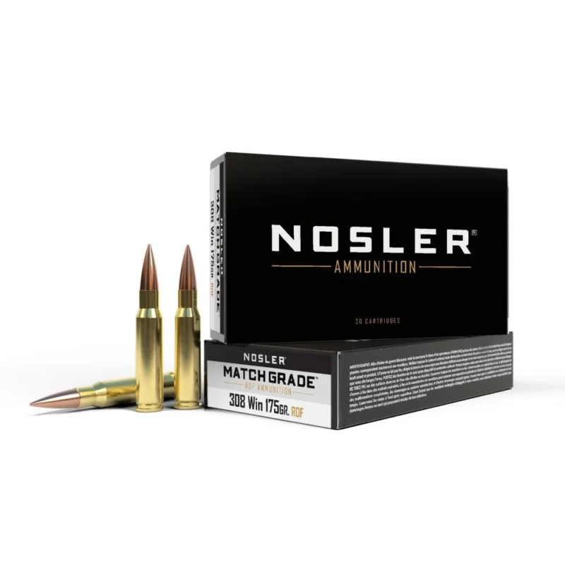 Nosler Match Grade RDF .308 Win 175 gr HPBT 20-round box ammunition