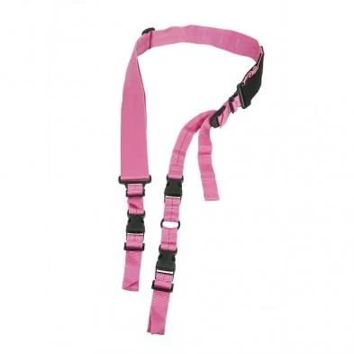 NCStar VISM 2-Point Tactical Sling in pink laid out to show straps and bungee